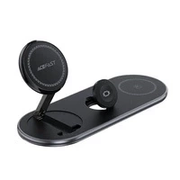 Ładowarka Acefast E19 indukcyjna Qi2 3w1 na smartfon / słuchawki / smartwatch - czarna