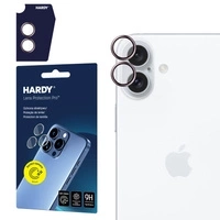 Szkło na obiektyw 3mk HARDY Lens Protection Pro do Apple iPhone 16 / 16 Plus - różowe