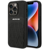 AMG AMHMP14LOSDBK iPhone 14 Pro 6.1" czarny/black hardcase Leather Curved Lines MagSafe