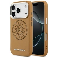 Etui Karl Lagerfeld Point & Metal Logo MagSafe do iPhone 17 Pro Max - brązowe