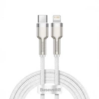 Kabel Baseus Cafule Series Metal Data USB-C / Lightning 20W PD 1 m - biały