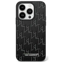 Etui Karl Lagerfeld Leather Monogram Metal Logo MagSafe na iPhone 16 Pro Max - czarne