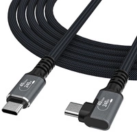 Kabel kątowy Wozinsky WPS2-UY41S USB-C Thunderbolt 4 240W 2m 4K - czarny