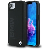 Etui BMW Leather Hot Stamp na iPhone 16e - czarne