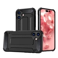 Etui Hybrid Armor pancerne na iPhone 16 Plus - czarne
