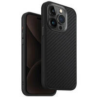 UNIQ etui Keva iPhone 15 Pro 6.1" Magclick Charging czarny/carbon black