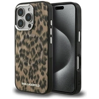 Etui Karl Lagerfeld IML Leopard Pattern MagSafe do iPhone 16 Pro Max - brązowe