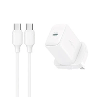 Ładowarka sieciowa Joyroom JR-TCF20 PD 20W (wtyczka UK) z kablem USB-C 1m - biała
