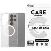 Etui CARE by PanzerGlass Flagship Urban Combat StarLight White QI na Samsung Galaxy S25 Ultra - przezroczyste
