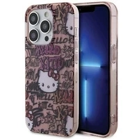 Etui Hello Kitty IML Tags Graffiti na iPhone 15 Pro Max - różowe