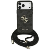 Etui Guess 4G Big Logo Cord Stap Crossbody na iPhone 17 Pro Max - czarne