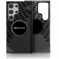 Etui AMG Transparent Rhombs MagSafe na Samsung Galaxy S25 Ultra - czarne