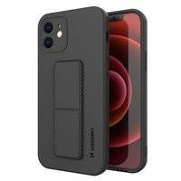 Wozinsky Kickstand Case elastyczne silikonowe etui z podstawką iPhone XS Max czarny