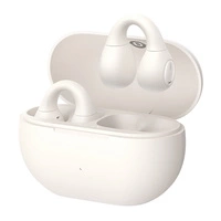 Słuchawki Baseus Bass 15 Clip OWS bezprzewodowe z kablem Baseus Simple USB-C 3A 30cm - białe