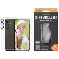 Zestaw PanzerGlass Bundle 3in1 etui przezroczyste + folia + osłona aparatu do Samsung Galaxy S24+