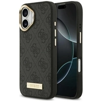 Etui Guess 4G Logo Plate MagSafe na iPhone 17 - czarne
