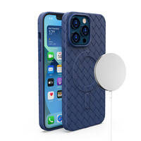 Plecione etui Woven Case do iPhone 14 Pro - granatowe