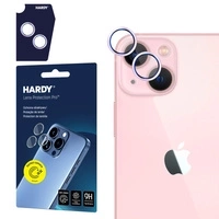 Szkło na obiektyw 3mk HARDY Lens Protection Pro do Apple iPhone 15 / 15 Plus - różowe