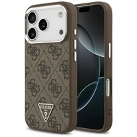 Etui Guess 4G Triangle Logo MagSafe na iPhone 17 Pro - brązowe