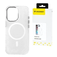 Etui Wozinsky Glitter Case z Mag Safe na Samsung Galaxy S25 - przezroczyste z brokatem