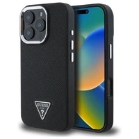 Guess GUHMP16XPGTSPSK iPhone 16 Pro Max 6.3" czarny/black hardcase Grained Triangle MagSafe