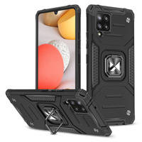 Wozinsky Ring Armor pancerne hybrydowe etui pokrowiec + magnetyczny uchwyt Samsung Galaxy A42 5G czarny