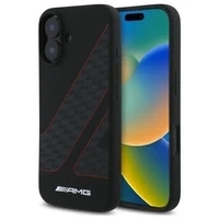AMG AMHMP16S2SCFR iPhone 16 6,1" czarny/black hardcase Checkered Flag Pattern MagSafe