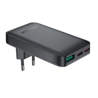 Ładowarka Acefast A100 65W GaN 2 USB-C+ USB-A ultra cienka - czarna