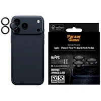 Szkło ceramiczne na obiektyw PanzerGlass Hoops Ceramic II na iPhone 17 Pro / 17 Pro Max / 16 Pro / 16 Pro Max - czarne
