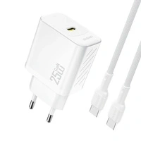 Ładowarka sieciowa Dudao A27CEU PD 25W GaN SB-C z kablem USB-C - biała