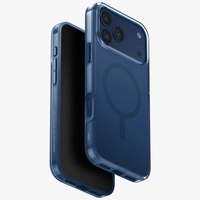 Etui UNIQ Clario Magclick Charging na iPhone 17 Pro Max  - niebieskie