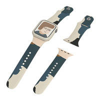 Strap Moro opaska do Apple Watch 7 / 6 / SE / 5 / 4 / 3 / 2 (41mm / 40mm / 38mm) silikonowy pasek bransoletka do zegarka wzór 4