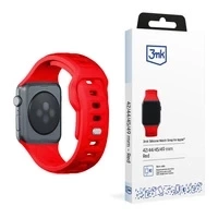 42/44/45/49 mm Red - 3mk Silicone Watch Strap for Apple