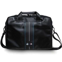 Torba BMW Carbon & Blue Stripe na laptopa 16" - czarna