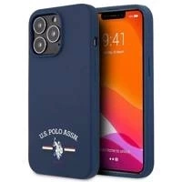Etui U.S. Polo Assn. Silicone Collection na iPhone 13 Pro Max - granatowe
