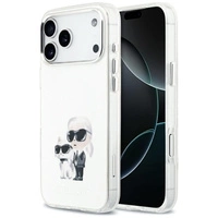 Etui Karl Lagerfeld IML Aquarelle Karl & Choupette & Logo MagSafe do iPhone 17 Pro Max - białe