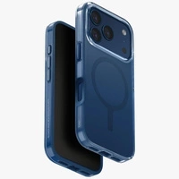 Etui UNIQ Clario Magclick Charging na iPhone 17 Pro - niebieskie