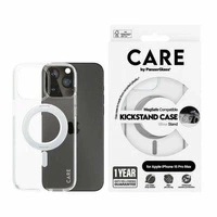 Etui CARE by PanzerGlass Kickstand Case MagSafe na iPhone 15 Pro Max - srebrne