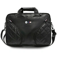 Torba BMW Carbon Pockets & Metal Logo na laptopa 16" - czarna