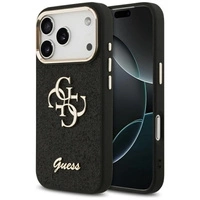 Etui Guess Fixed Glitter Big 4G Metal Frame na iPhone 17 Pro -czarne