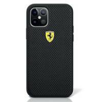 Ferrari FESPEHCP12MBK iPhone 12/12 Pro 6,1" czarny/black hardcase On Track Perforated