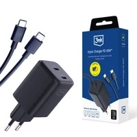 Accessories - 3mk Hyper Charger PD 45W+USB Cable C to C Black
