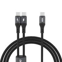 Kabel Dudao L3F 2w1 100W 1,2m 2 x USB-C - czarny