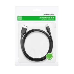 Kabel Ugreen kabel USB-A / USB-C 3A 0.25m transfer danych do 480Mbps, szybkie ładowanie QC 3.0, AFC, FCP