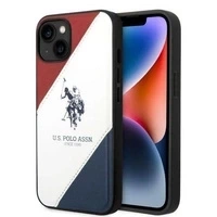 Etui U.S. Polo Assn. Tricolor Embossed na iPhone 14 - białe