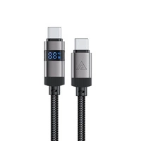 Kabel Acefast C15-04 USB-C - USB-C z wyświetlaczem 480Mb/s 66W 1.2m - czarny
