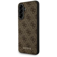 Etui Guess 4G Metal Gold Logo na Samsung Galaxy A36 - brązowe
