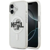 Etui Karl Lagerfeld IML Glitter Karl & Choupette Sketch Logo MagSafe na iPhone 17 -przezroczyste