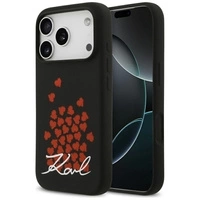 Etui Karl Lagerfeld Silicone Heart Sign Logo MagSafe na iPhone 17 Pro - czarne