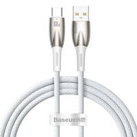 Baseus Glimmer Series kabel do szybkiego ładowania USB-A - USB-C 100W 480Mb/s 1m biały